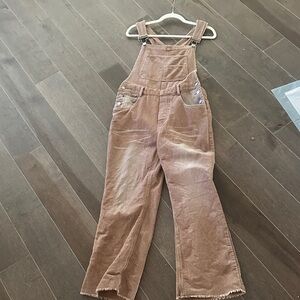 BiBi Women's Corduroy Overalls in Light Brown